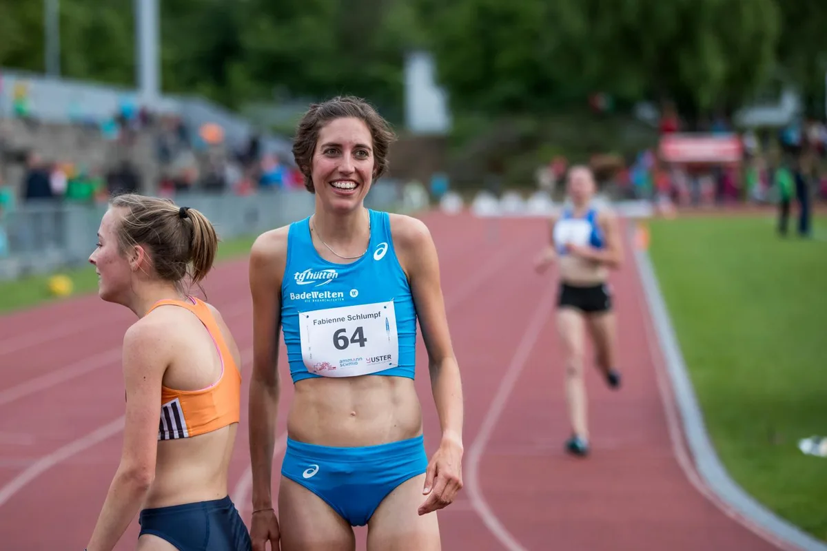 sport_19052017_steeple_crm_13_preview Glücksgefühle im Ziel: Fabienne Schlumpf. (Bild: Christian Merz)