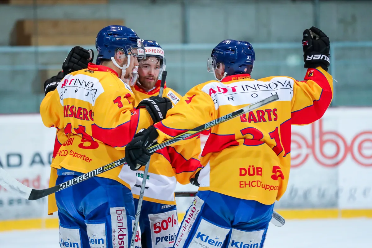 sport_04032017_eishockey_crm_11_preview Der EHC Dübendorf will auch in der neuen Liga jubeln. (Archivbild: Christian Merz)