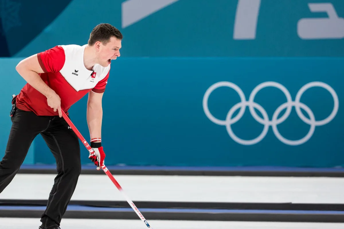cdo3704_preview Zum Schreien: Claudio Pätz und die Schweizer Curler starten mit zwei Niederlagen. (Bild: Keystone)