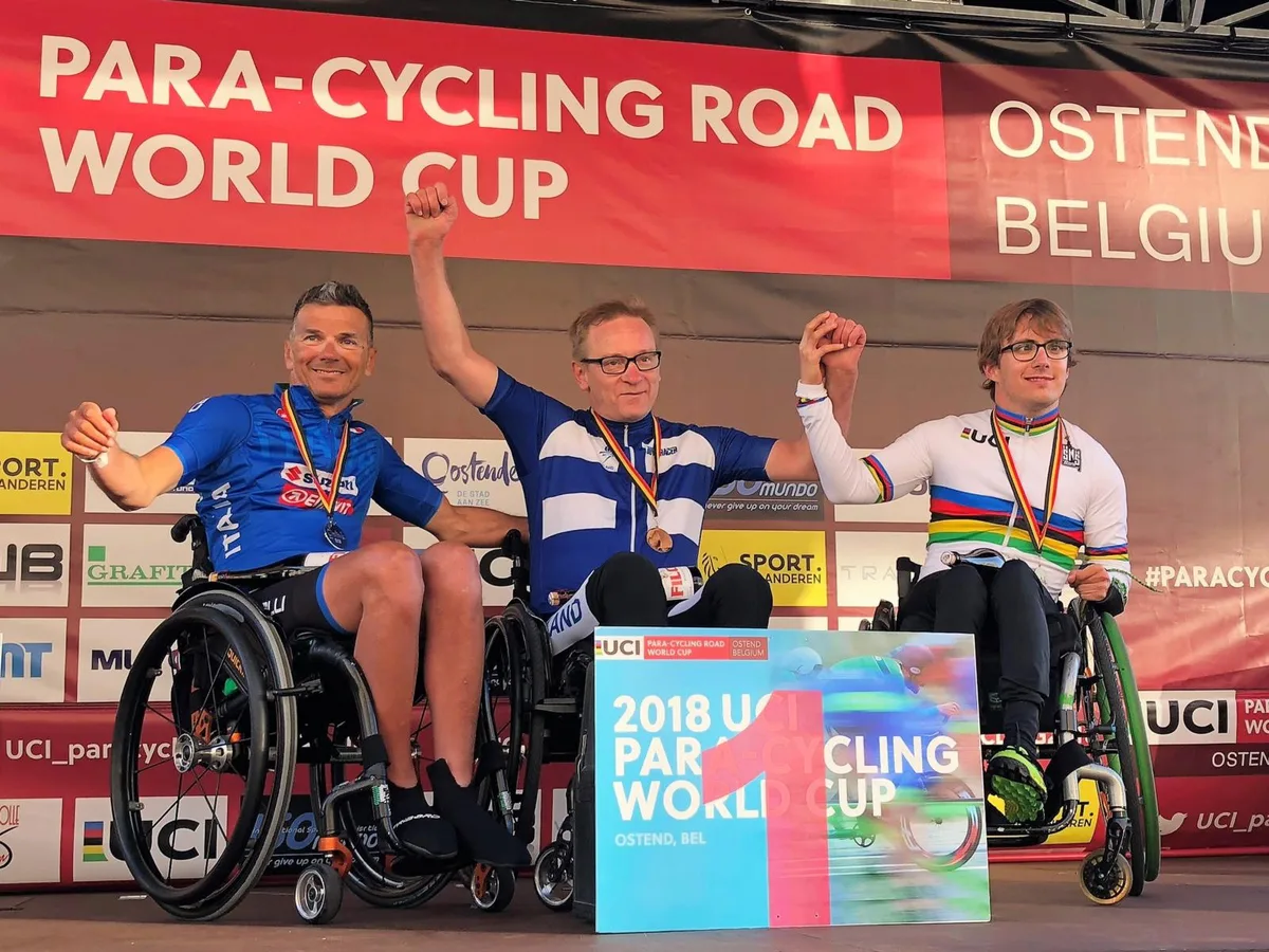 frueh_preview Benjamin Früh (rechts) holte sich am Weltcup in Belgien im Zeitfahren Bronze. (Foto: PD)