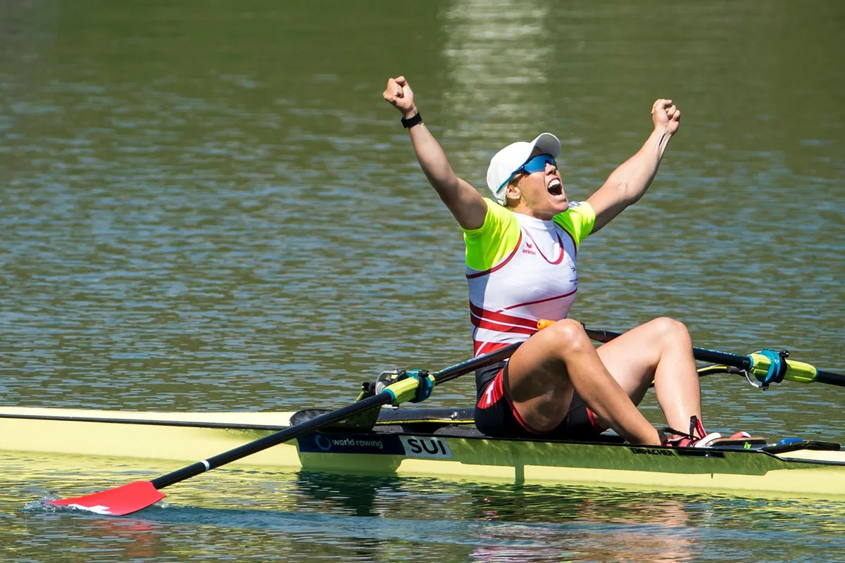 rws0756_preview Jubel am Heim-Weltcup: Jeannine Gmelin siegt auf dem Rotsee. (Foto: Keystone)