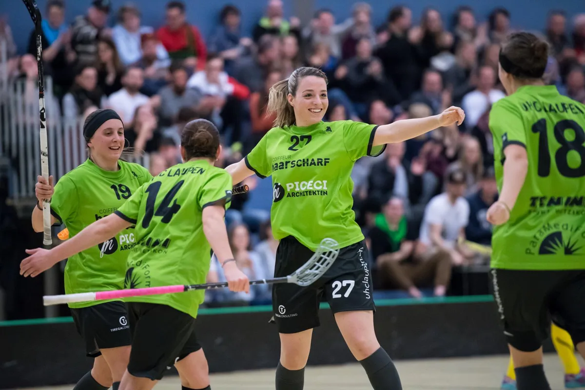 sport_17022018_unihockey_pif-8_preview Die Laupnerinnen hoffen, auch in der NLA jubeln zu können.