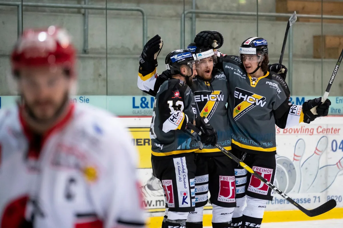 sport_31102018_eishockey_crm_0004_preview Wetziker Jubel über das 2:2 gegen Frauenfeld.