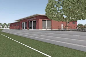 visualisierung_barzloo_preview Das neue Garderobengebäude Barzloo soll neben Räumen zum Umziehen auch Platz für ein «Club-Beizli» bieten.