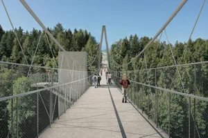 191013_aathal-fussgaengerperspektive-final_preview_1 Zwischen Seegräben und Sack soll eine Hängebrücke gebaut werden., Martin Jucker von der Jucker Farm ist begeistert von diesem Grossprojekt.