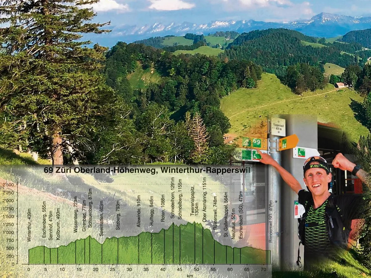 Ziel erreicht: So schnell wie Stephan Wenk hat den Züri-Oberland-Höhenweg noch niemand absolviert.