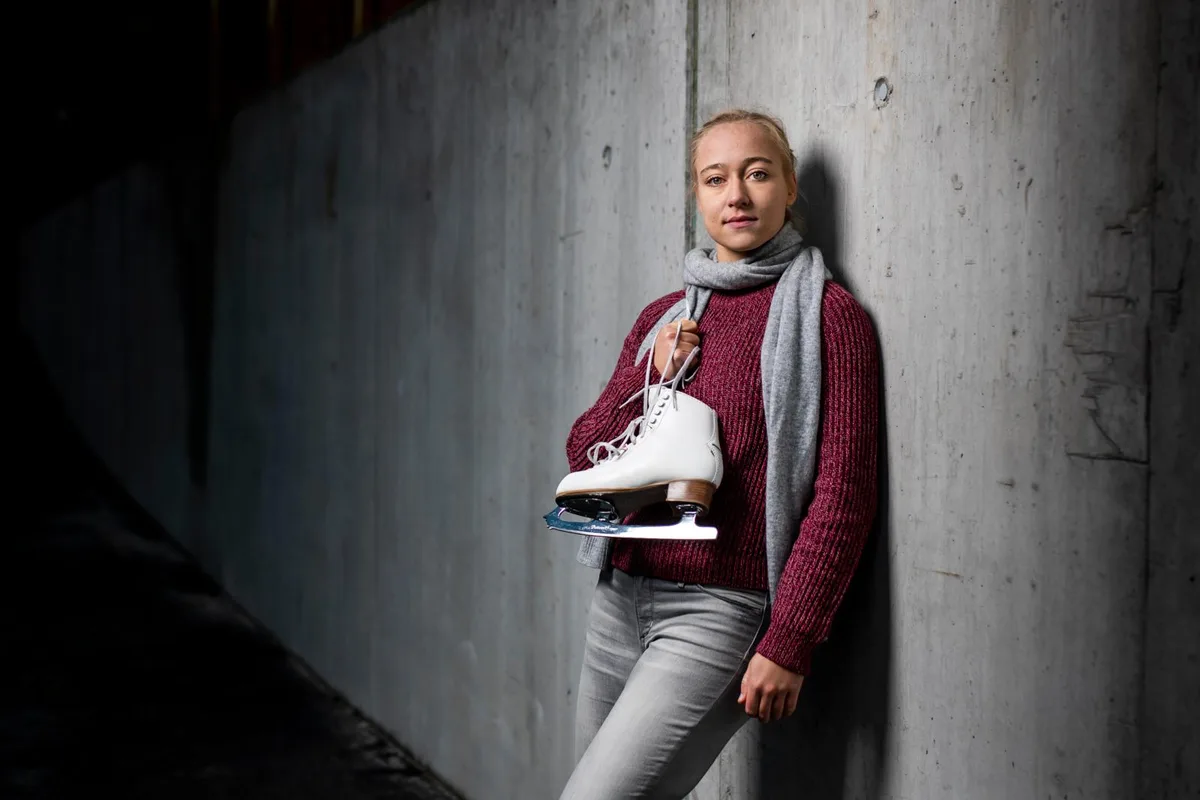 Die Tannerin Tanja Odermatt nahm in ihrer Karriere zweimal an einer EM teil., Die 23-Jährige beim Training in der Eishalle Bäretswil.