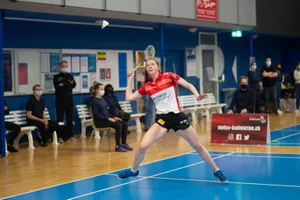 schnider_sm1_preview Die Ustermerin Milena Schnider war in den Final-Playoffs sowohl im Einzel als auch im Doppel zweimal erfolgreich., Milena Schnider spielt seit dieser Saison für den BC Uzwil in der NLA., Das Uzwiler Meister-Team mit Milena Schnider (kniend, links).