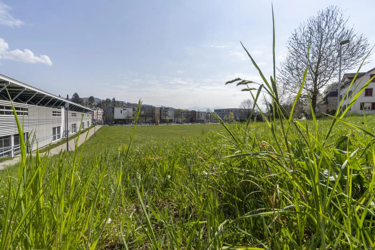 hinwil_09042020_wiese_crm_6_preview_0 Die Kooperationsvereinbarung zwischen Gemeinderat und Migros dürfte die Entwicklung..., ...des Bandwies-Areals entscheidend voranbringen., Bis Ende Jahr möchten die beiden Parteien ihre Konzepte ausgearbeitet haben und eine gemeinsame Lösung präsentieren., So sah der ursprüngliche Gestaltungsplan aus.