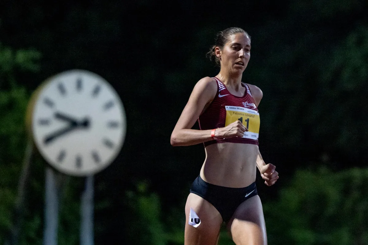 sport_04062021_lasm_cm_10_preview Fabienne Schlumpfs Tempo kann an der SM in Uster bald niemand mehr folgen. , Tadesse Abraham wird im Rennen Dritter und holt damit SM-Silber.