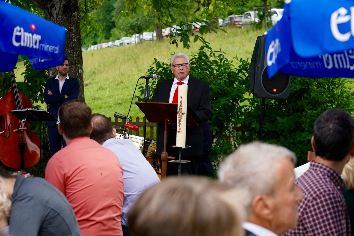 Kurt Gautschi während seines Abschiedsgottesdienstes. (Foto: Marcel Vollenweider)