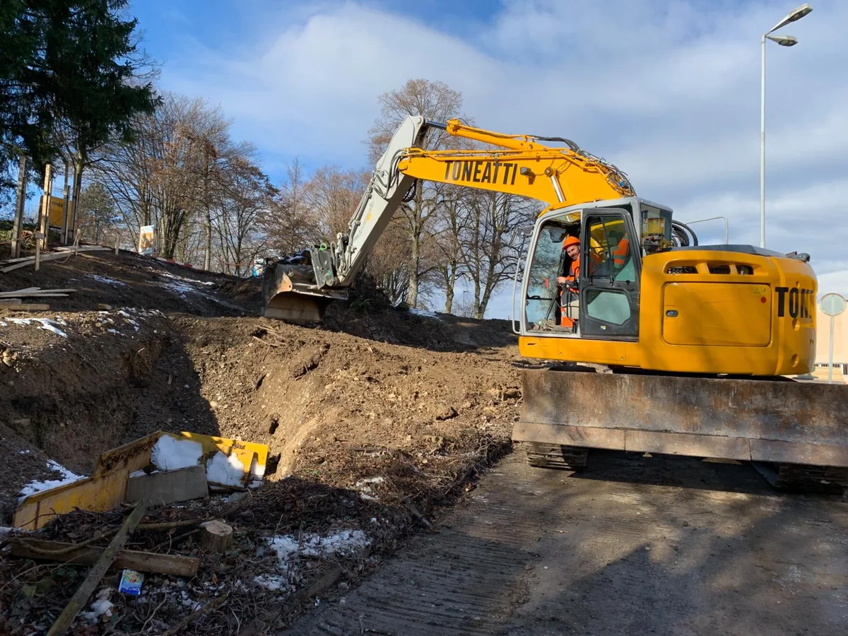 Die Baustelle für die Zentrumsüberbauung Metropole in Wetzikon ist zu sehen.