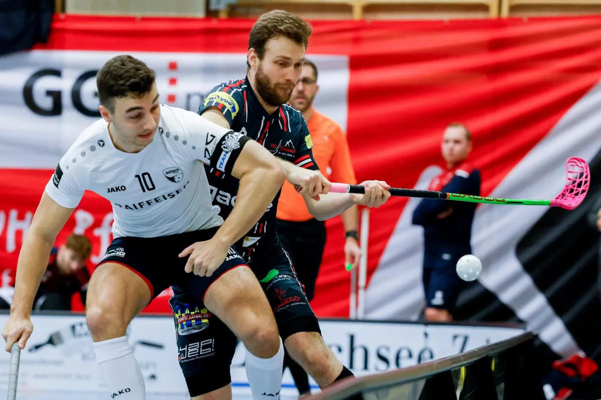 Ab Februar sind wieder Zweikämpfe möglich - hier verschafft sich Dominic Hottinger (rechts) vom UHC Pfannenstiel etwas Platz., In rund zwei Wochen heben auch die Ustermer Estliga-Handballer (Andrin Eichholzer, rechts) wieder ab., Wie es im Amateur-Eishockey (im Bild der Wetziker Stürmer Denis Vrabec) weitergeht, ist noch unklar.
