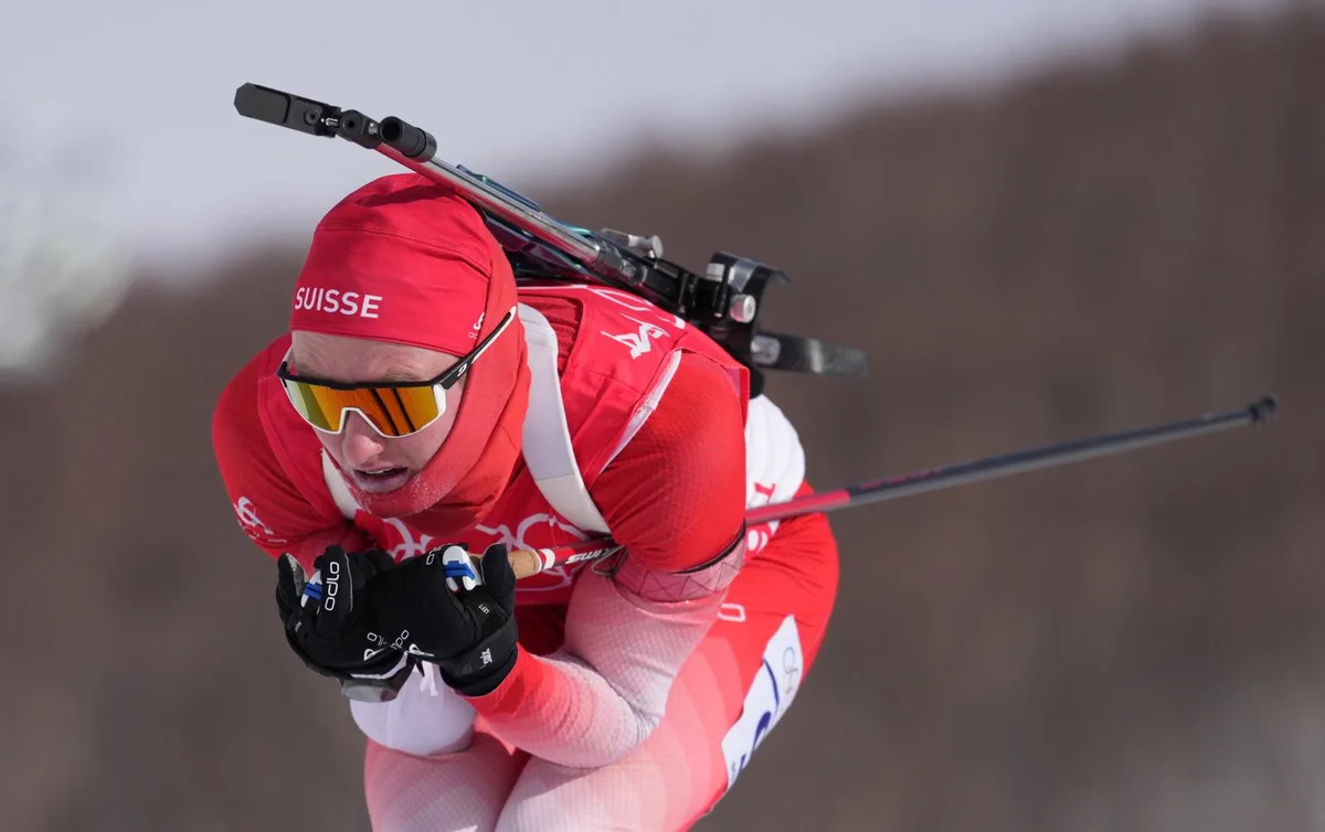 20220215103424687_preview Für einmal muss er nichts tun, sondern kann einfach gleiten: Sebastian Stalder in der Loipe.