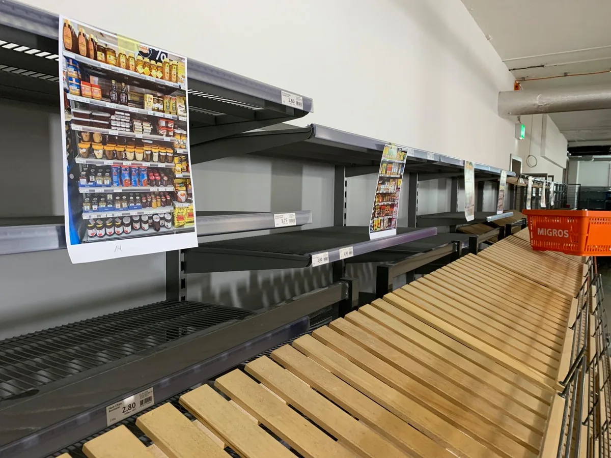 Bilder zeigen an, wo welche Produkte zu platzieren sind. 