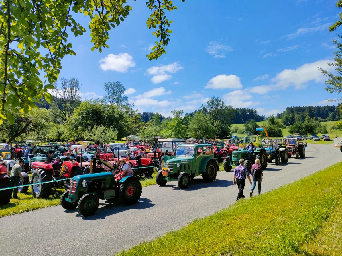 oldietreffen%20g%c3%bcndisau_bild%202_preview 280 Traktoren kamen zum Treffen in Gündisau., Der Anlass fand bei bestem Wetter statt., Sogar aus den Nachbarkantonen kamen Aussteller.
