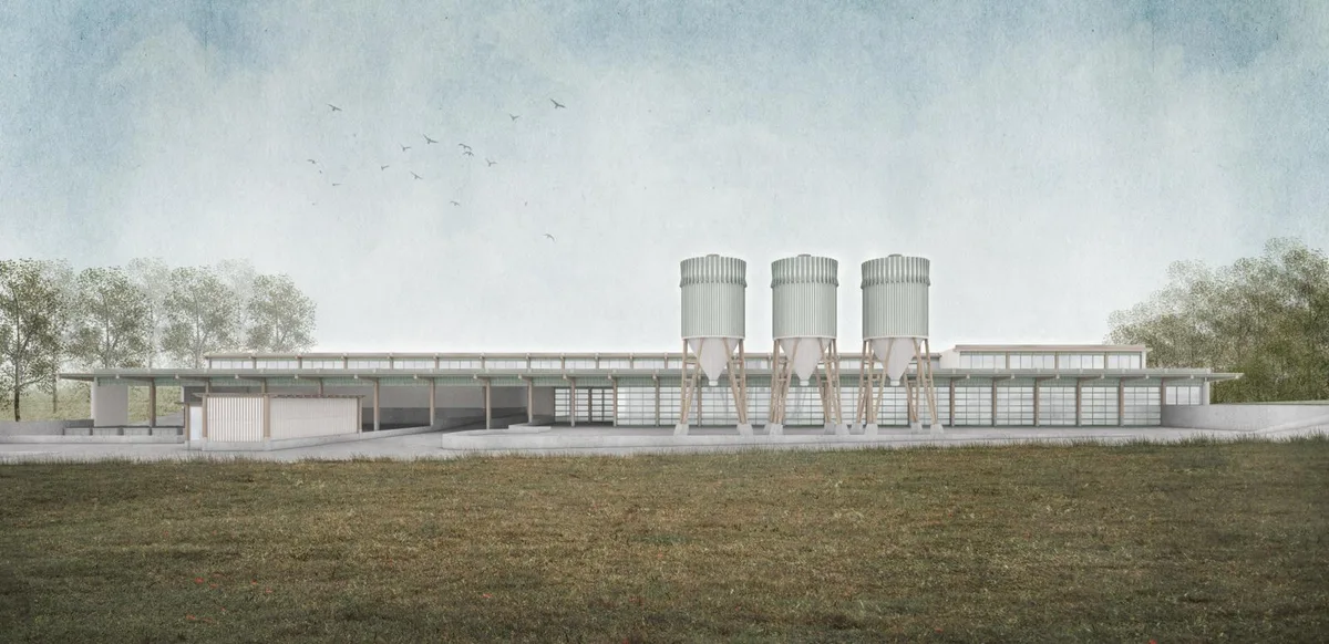 Das Wettbewerbsprojekt zur Mehrzweckanlage Eselriet: Im Vorprojekt sind vorderhand erst zwei Silos vorgesehen.