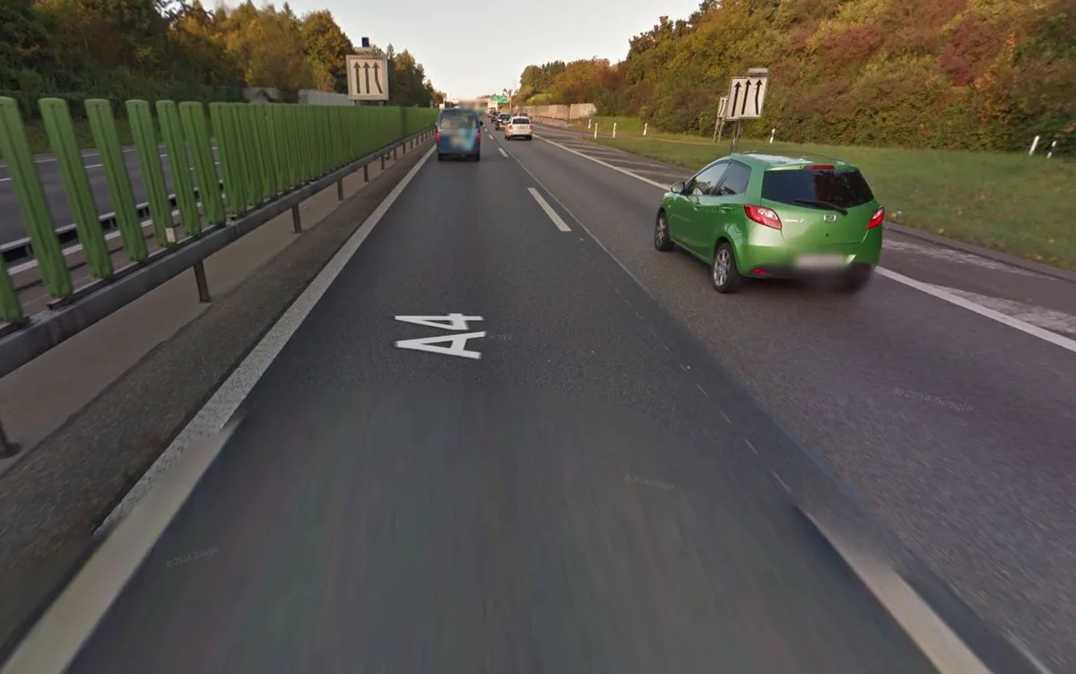 Auf der A1 kam es bei der Ausfahrt Wülflingen zu einem Unfall. (Bild: Google Street View)