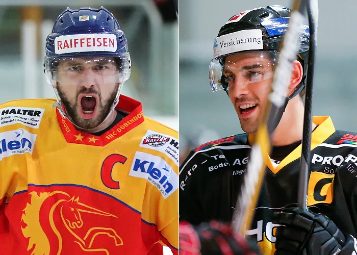 marzan-sagesser Remo Sägesser (links) und Nicolas Marzan (rechts) führen ihre Teams am Samstag als Captains ins Derby zwischen dem EHC Dübendorf und dem EHC Wetzikon. (Bilder: David Kündig/Christian Merz)