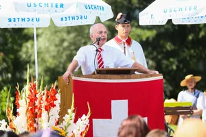 uster_01082012_ueli_maurer_naz-32 Ueli Maurer hat schon in Uster die 1. August-Rede gehalten (im Bild). Dieses Jahr ist Seegräben an der Reihe. (Archivbild: Nicolas Zonvi)