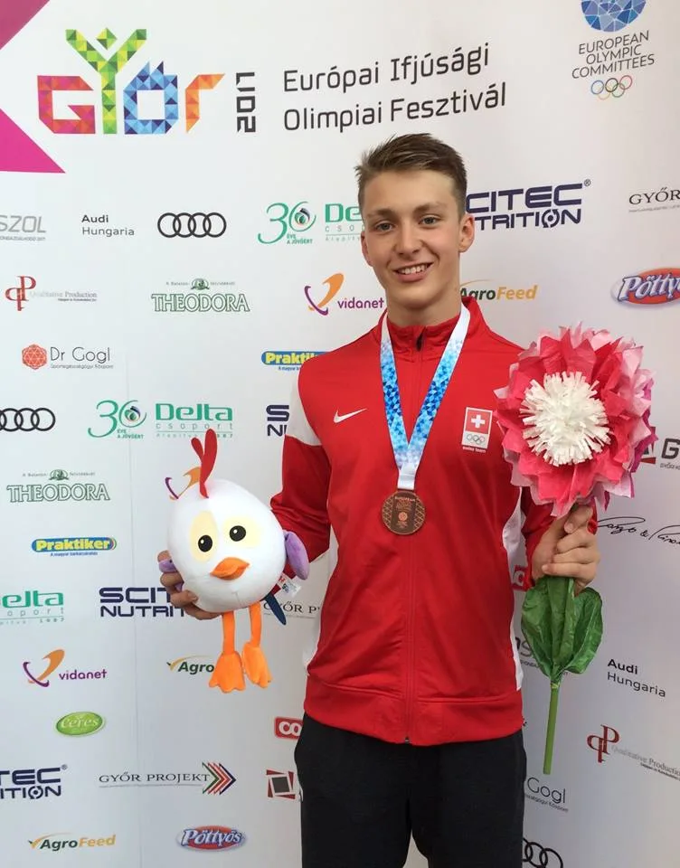 Sorgte für die erste Schweizer Medaille am EYOF: Antonio Djakovic. (Bild: Swiss Swimming Federation)