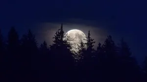 farneralp_mond Ein Mond, der Verstecken spielt: Andy Rossi hat die Aufnahme unterhalb der Farneralp geschossen. (Bild: Andy Rossi)