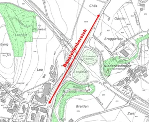 esslingen Die Usterstrasse wird auch während den Bauarbeiten befahrbar sein. (Plan: zvg)