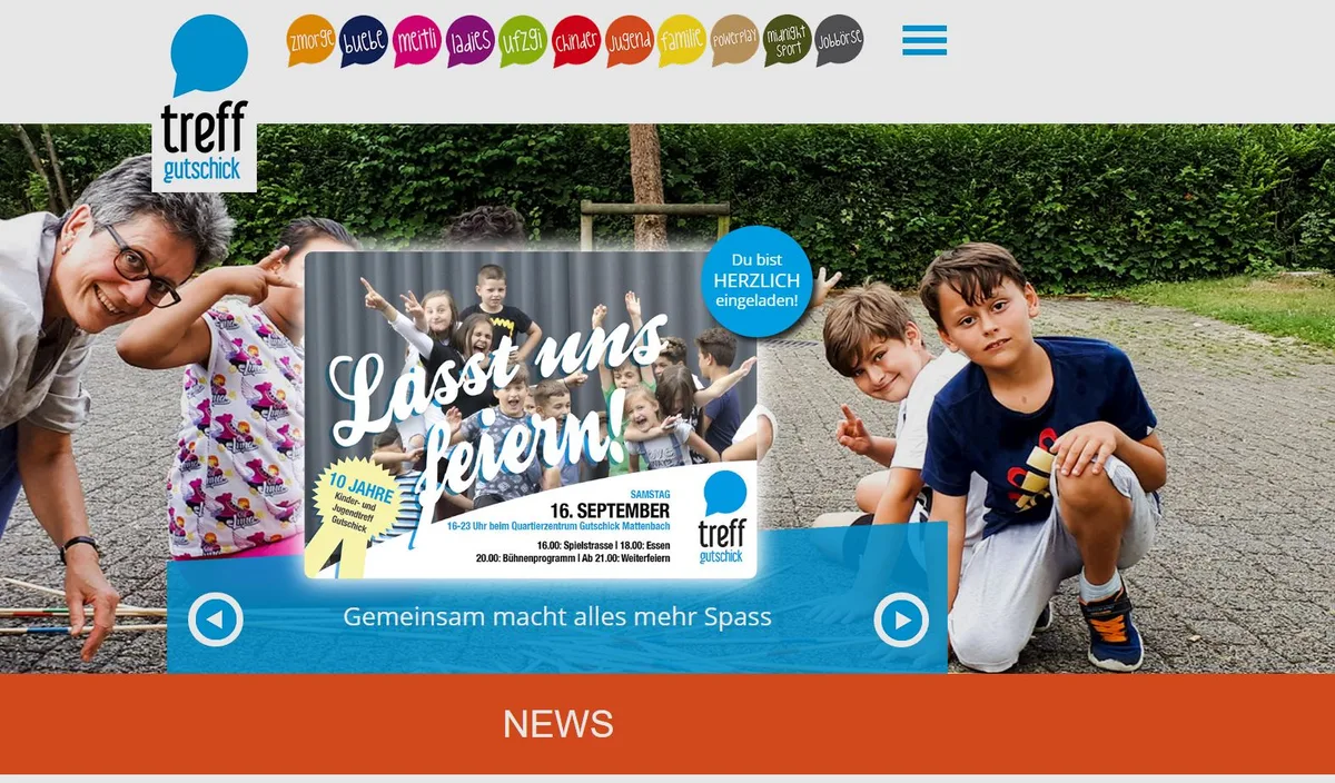 jugendtreff_gutschick Die Website des «Treff Gutschick» wurde überarbeitet.
(Bild: Screenshot)