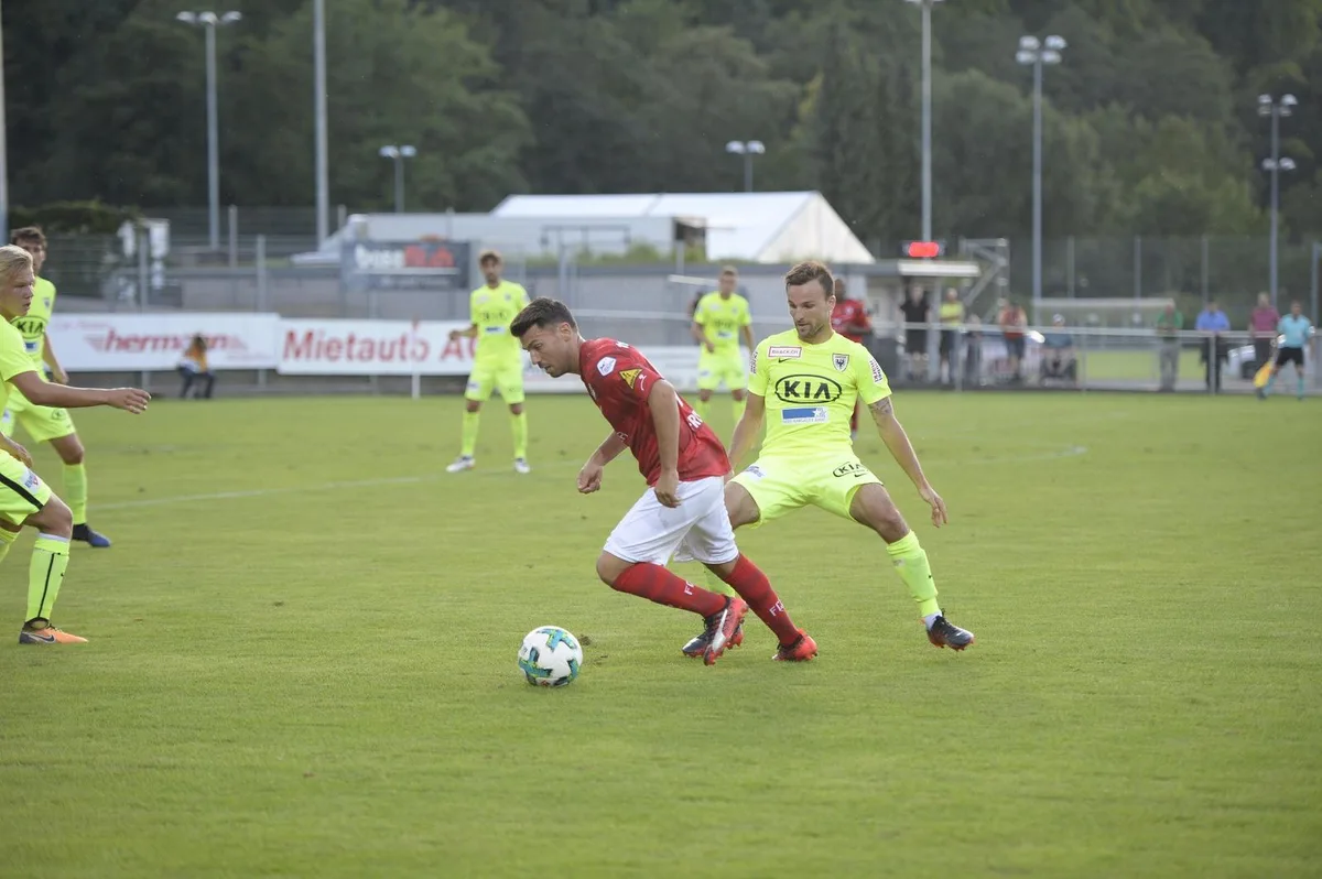 Anfang der Saison noch für den FC Winterthur tätig, wechselte Gianluca Frontino zum direkten Konkurrenten FC Aarau. 

(Bild: Damian Keller)