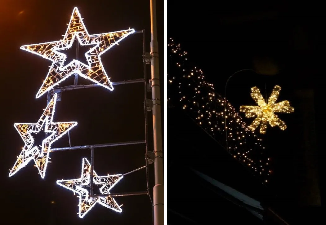 sternli LED oder Pet? Diese Sterne zieren Wetzikon. (Bild: zvg), Pet-Sterne? (Bild: zvg), Oder LED-Sterne? (Bild: Nathalie Guinand), So soll die künftige Wetziker Weihnachtsbeleuchtung aussehen. (Bild: Nathalie Guinand), So soll die künftige Wetziker Weihnachtsbeleuchtung aussehen. (Bild: Nathalie Guinand), So sehen die Pet-Sterne aus (Bild: zvg)