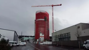 20171214_113505 Der Jabee-Towier überragt bereits sämtliche Gebäude im Hochbord-Quartier.
(Thomas Bacher), Das sind sie, die grössten Wohnhäuser der Schweiz. Hier erst einmal als Visualisierung. (Herzog & de Meuron), Und so soll der Jabee-Tower dereinst aussehen. (zvg)