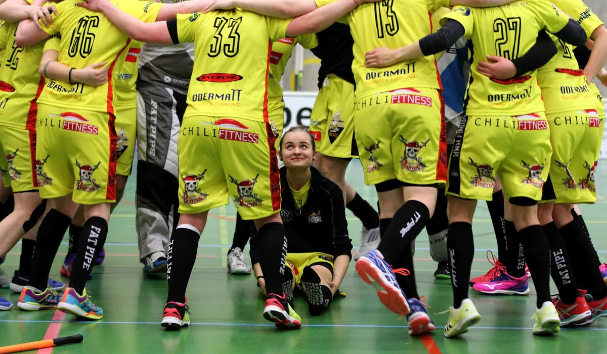 riders_chreis Die NLB-Frauen der Floorball Riders feiern den Playoff-Halbfinal-Einzug (Foto: PD)