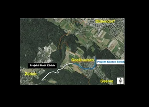 gockhausencrop Die Strassensperrung könnte insbesondere im Morgen- und Abendverkehr zu Staus und längeren Reisezeiten führen. (Plan: Tiefbauamt)