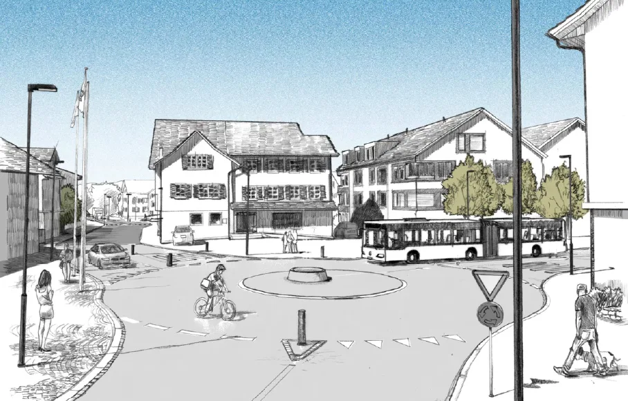 beispiel_minikreisel_aus_bgk So könnte der Minikreisel in Hinwil aussehen.
