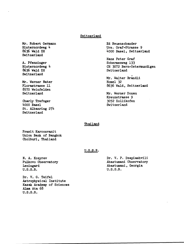 In einem Nasa-Zwischenrapport von 1970 werden die Walder Astronomen namentlich aufgeführt. (Dokument: Nasa)