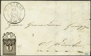 18_7004_1 Von Wetzikon nach Dürnten ging dieser Brief am 23. Mai 1843.