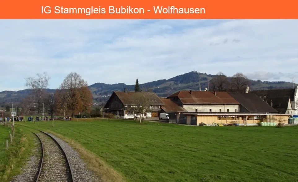 ig-stammgleis Eine Gruppe Bubiker hat eine Interessensgemeinschaft gegründet, eine Webseite aufgeschaltet und eine Petition lanciert., Alles zu einem Zweck: Sie will das Stammgleis zwischen Bubikon und Wolfhausen retten., Das Gleis soll ferner mit dem Bahnhof von Wolfhausen in das Inventar der schützenswerten Kulturobjekte aufgenommen werden., Drittes Ziel: Mit der Schulthess Maschinen AG soll eine Lösung zur Durchfahrt des Firmenareals in Wolfhausen gefunden werden., Der Vertrag für das Anschlussgleis wurde Ende 2013 aufgehoben., Seither finden zwischen Bubikon und Wolfhausen Nostalgiefahrten statt.