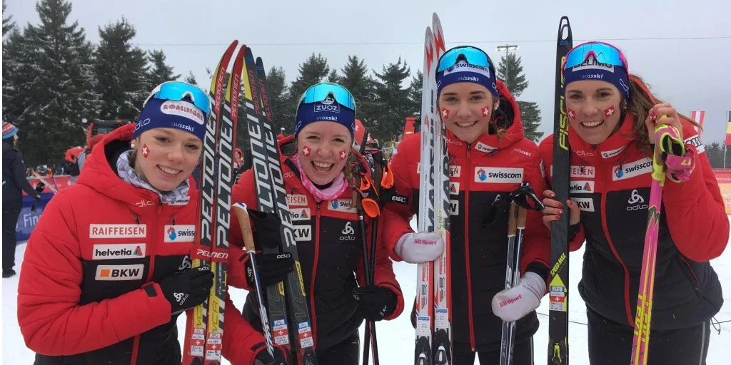 5e622f9d3858c Nadja Kälin, Anja Lozza, Siri Wigger und Anja Weber (v.l.) freuen sich über WM-Gold.