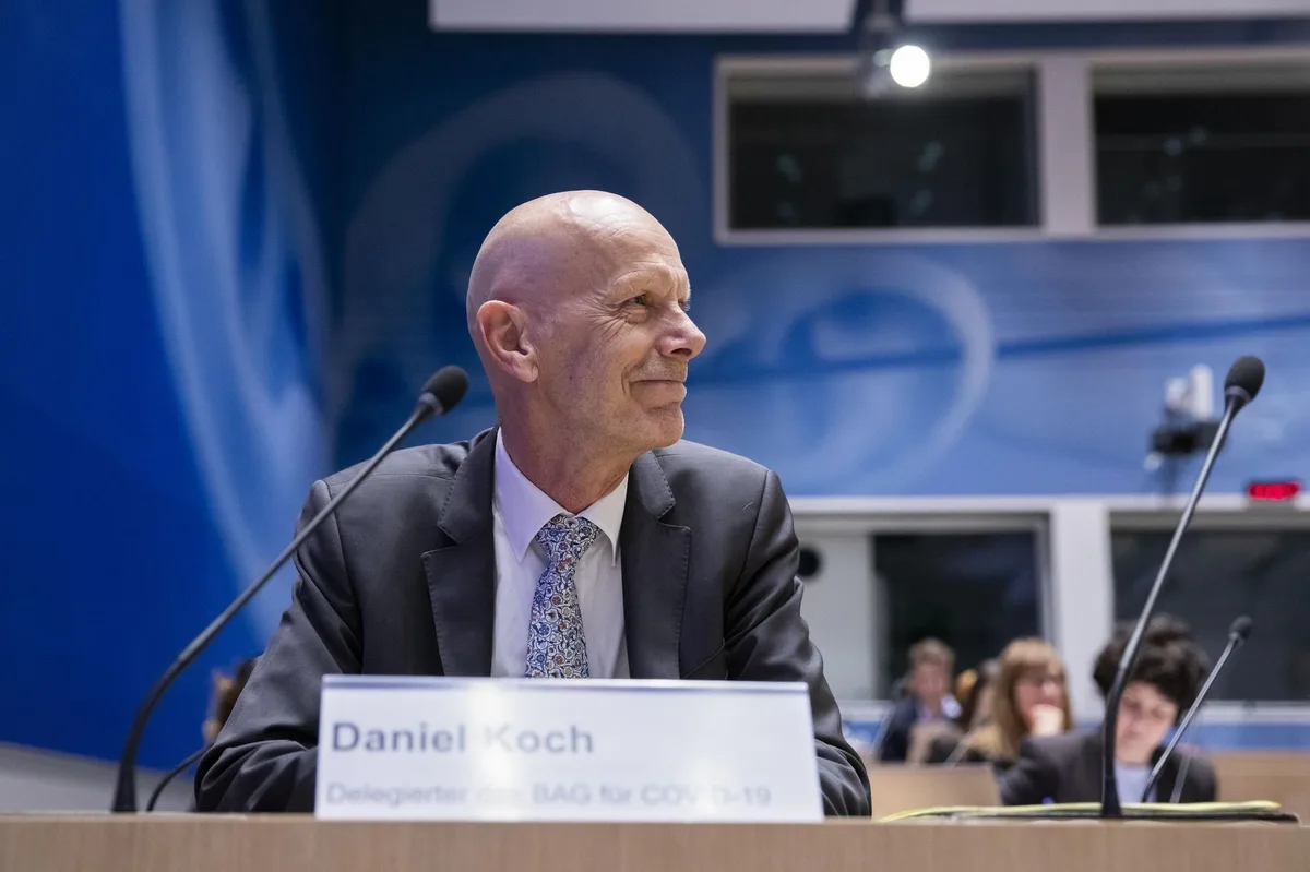 Ein kauziger Held: Daniel Koch, Corona-Delegierter des Bundes, während seiner letzten Medienkonferenz mit dem Bundesrat gestern