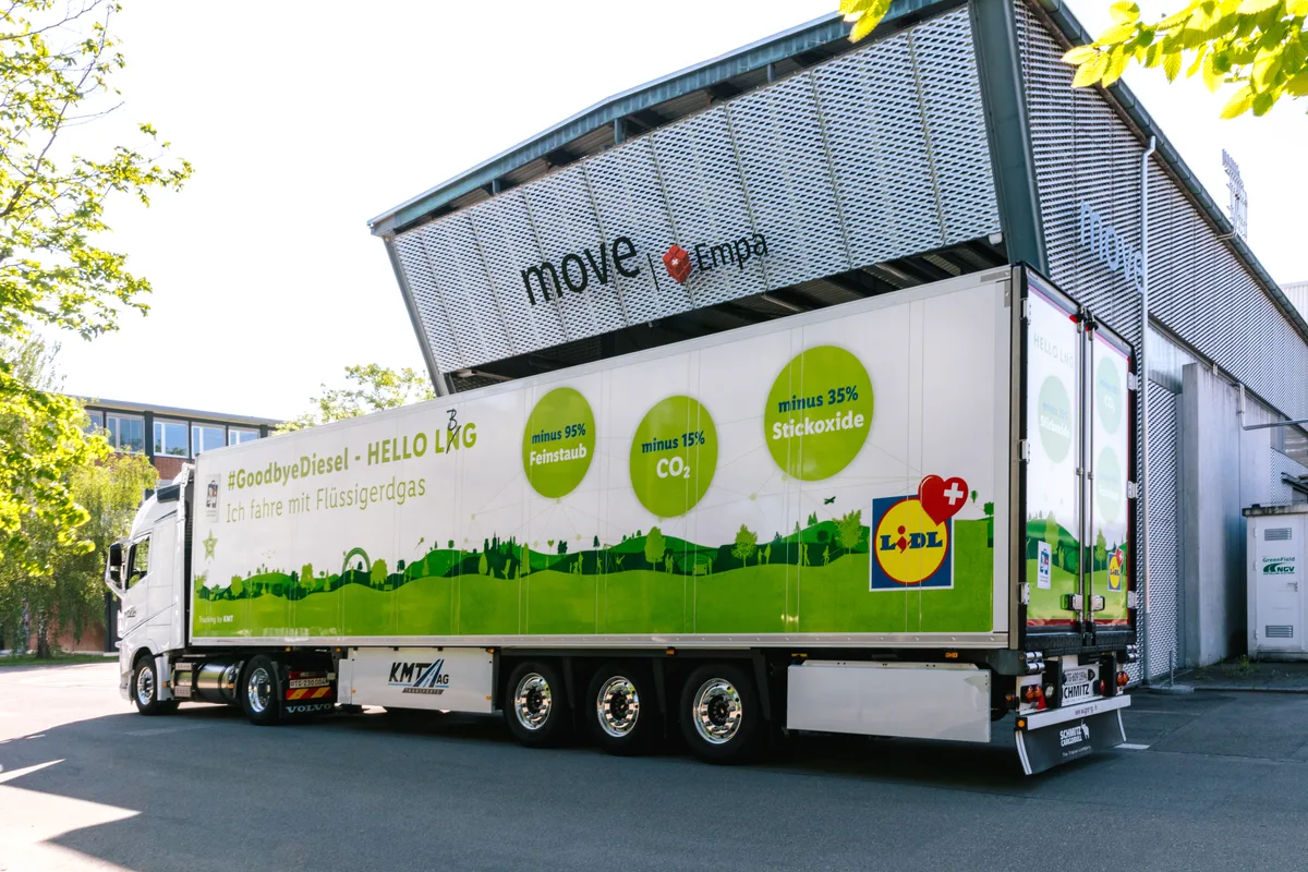 20200526103929675 Lidl will seine Lastwagen mit erneuerbarer Energie betreiben und arbeitet dafür mit der Empa zusammen.