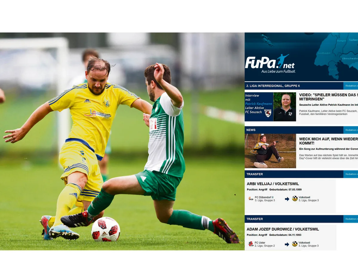 Auf fupa.net stehen Amateurteams wie der FC Gossau und Brüttisellen-Dietlikon im Mittelpunkt.