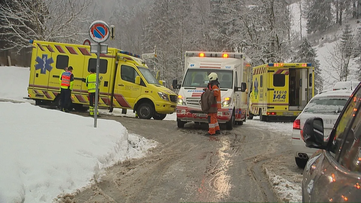 In Steg ist ein Auto gegen einen Baum geprallt., Im Auto befanden sich eine Mutter und drei Kinder., Sie mussten ins Spital gebracht werden., Die Mutter verletzte sich mittelschwer., Die Bergungsarbeiten waren schwierig, heisst es von Seiten der Polizei.