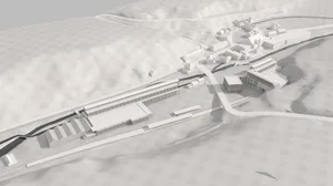 richtprojekt So soll das Areal zwischen der Bahnlinie (unten) und dem Aabach im Endausbau aussehen., Heute präsentiert sich das Areal beim Bahnhof Aathal noch unverbaut. Das «Alcatraz» (oben rechts) ist mittlerweile abgerissen. , Wegen Corona ging die Seegräbner Gemeindeversammlung ins Exil nach Wetzikon in die Mehrzweckturnhalle.