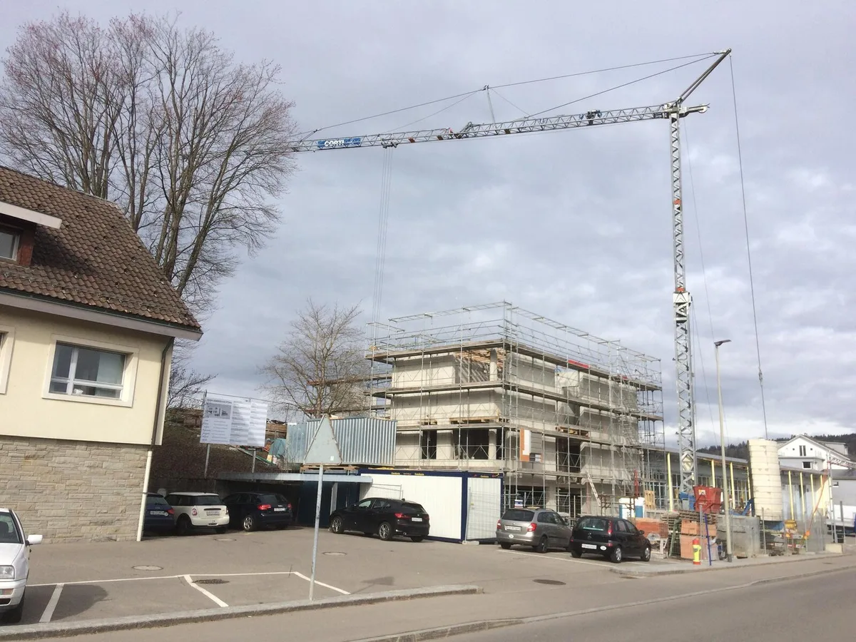 gemeindehaus_3 Der künftige Eingangstrakt, wie er sich Mitte März präsentierte.