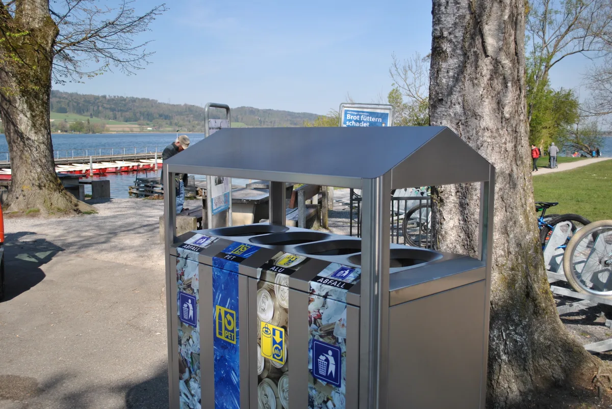 recycling_am_see Die Recyclingstation an der Schifflände in Niederuster ist eine der drei neuen Abfallsammelstellen.