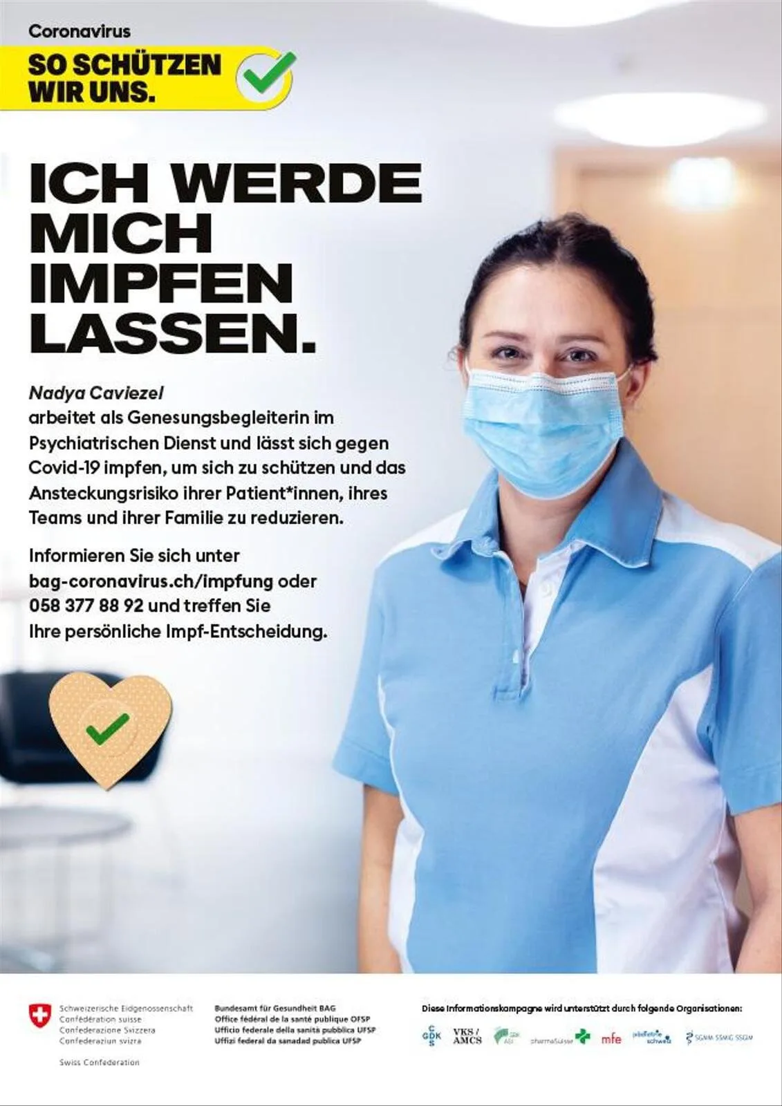 Eines der Sujets der BAG-Kampagne zum Impfen