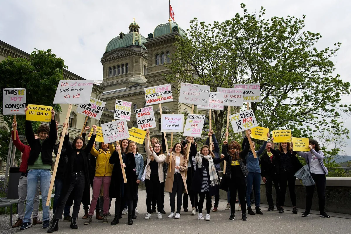 Im Mai 2019 demonstrierten Frauen vor dem Bundeshaus gegen sexuelle Gewalt.