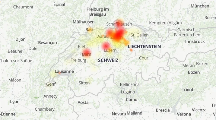 karte_swisscom Die ganze Schweiz ist betroffen.