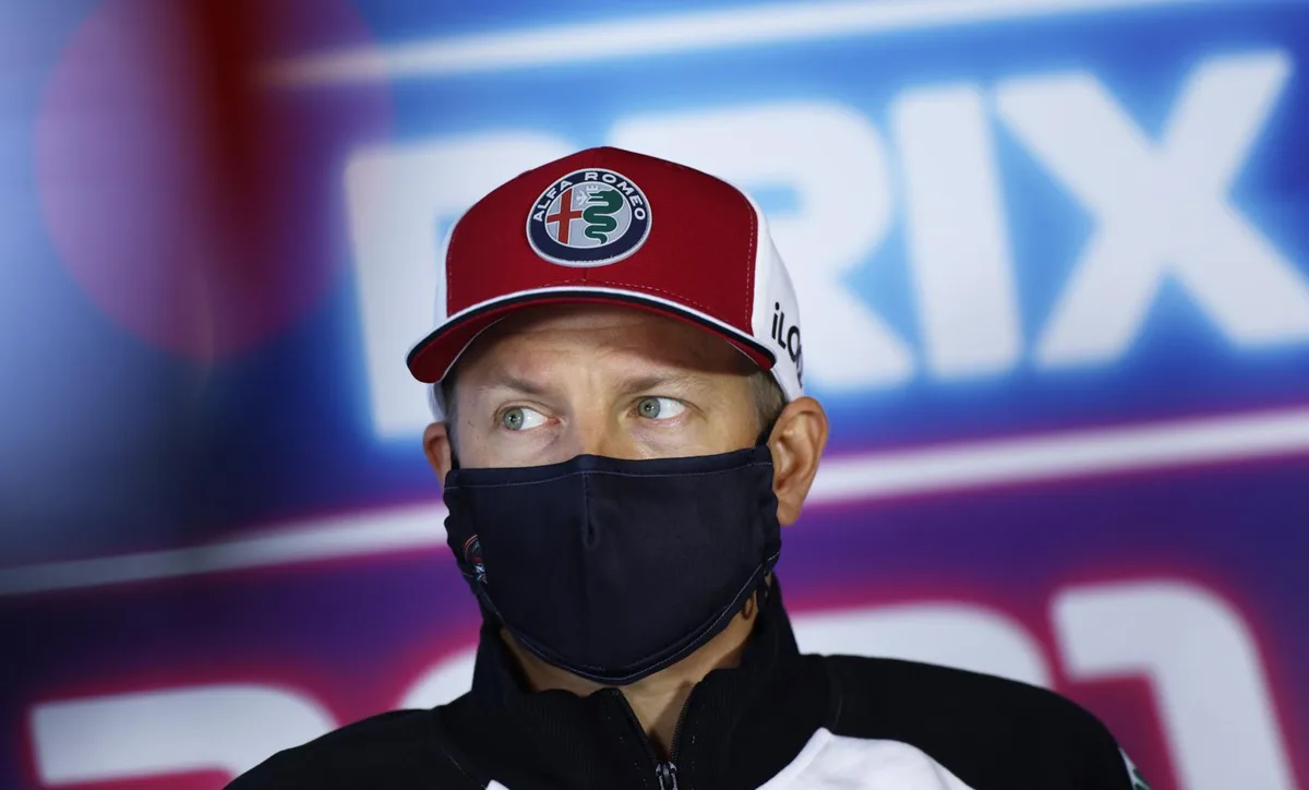 Kimi Räikkönen beim ersten Medientermin nach seiner Rücktrittsankündigung in Zandvoort..