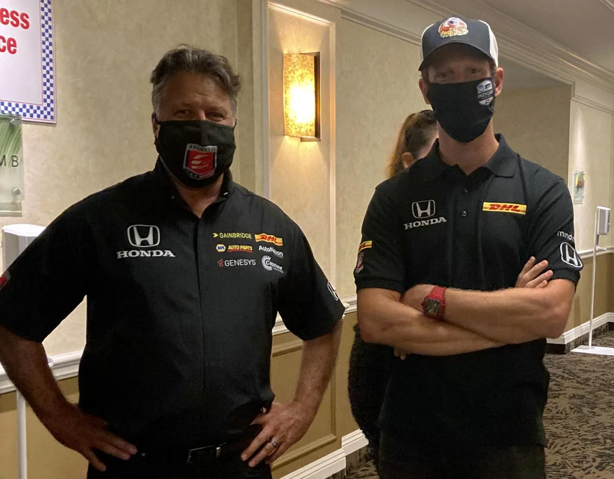 Michael Andretti (links) neben Romain Grosjean, der ab 2022 für Andretti in der Indycar-Serie fahren wird.
